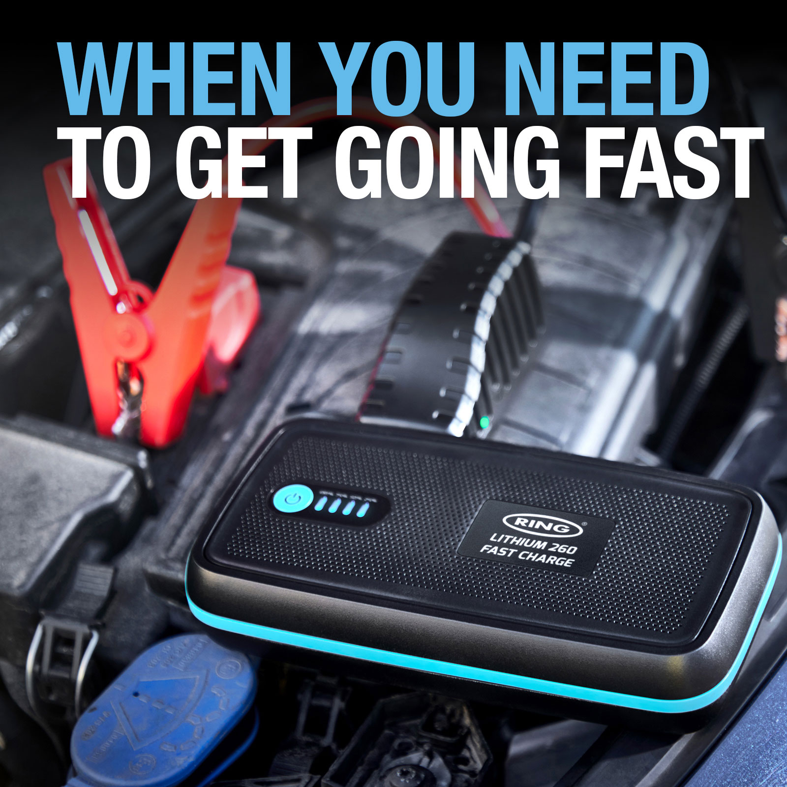 Ring RPPL260 Fast Charge Jump Starter 260 & 9000mAh Power Bank